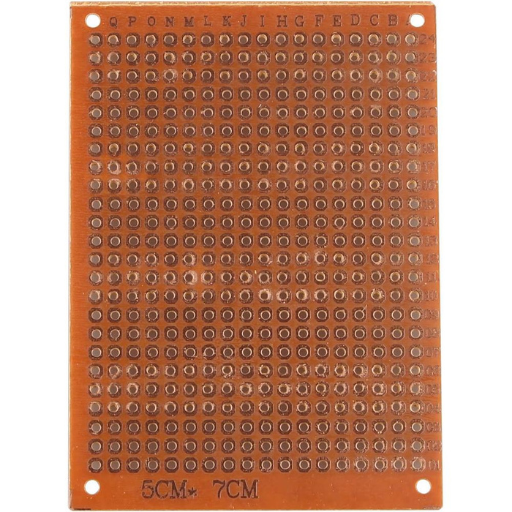 5x7 cm Bakır PCB Prototip Kartı, Tek Taraflı