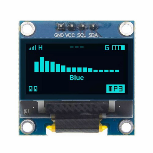 096 OLED 128x64 Mavi Ekran Modülü